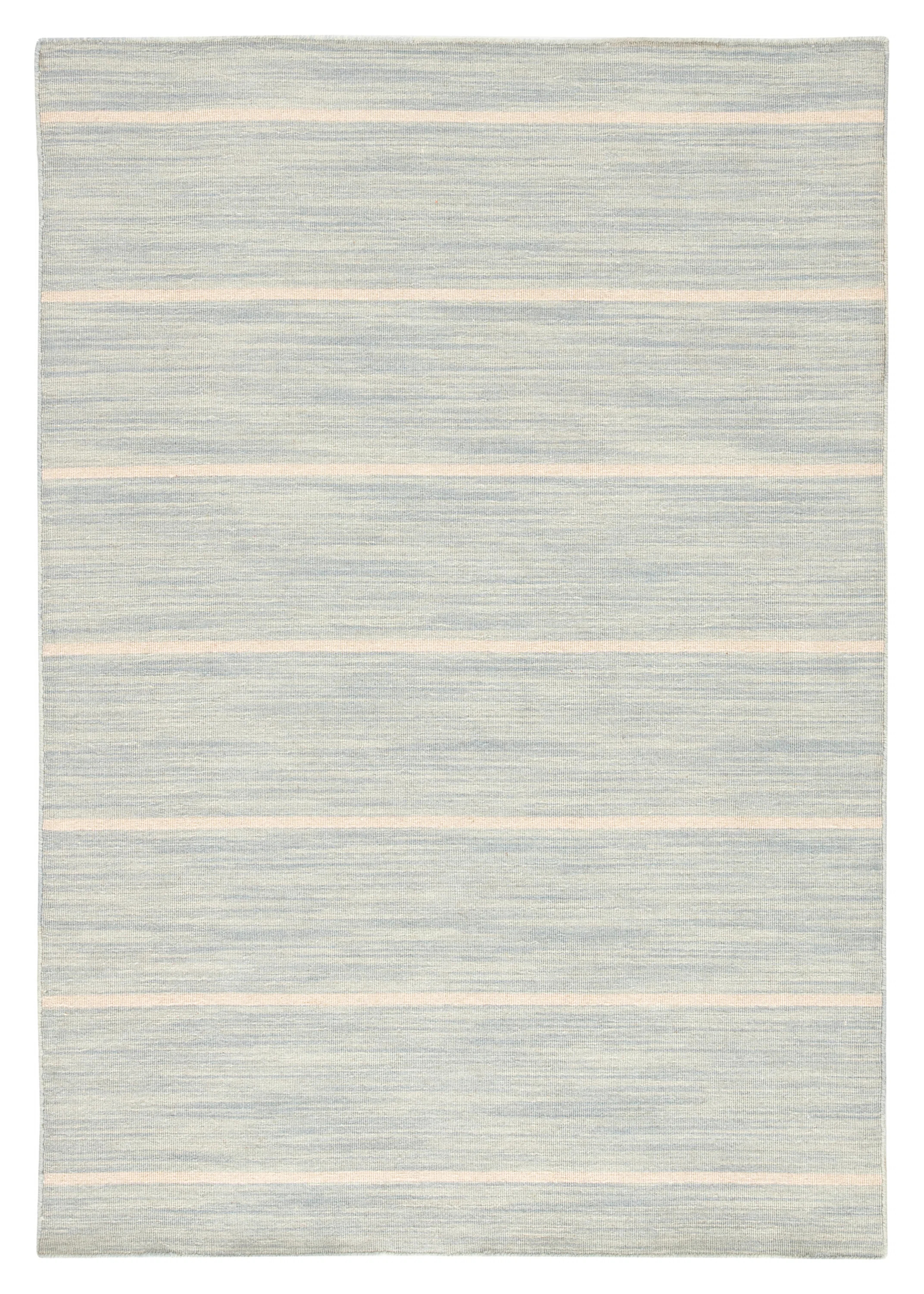 Krum Striped Handmade Flatweave Wool Blue/Beige Area Rug | Wayfair Professional