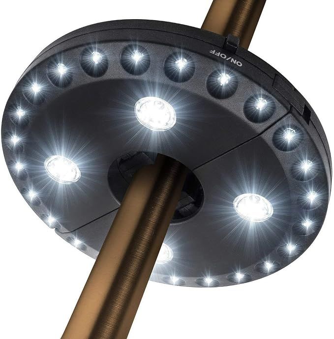 OYOCO Patio Umbrella Light 3 Brightness Modes Cordless 28 LED Lights at 200 lumens-4 x AA Battery... | Amazon (US)
