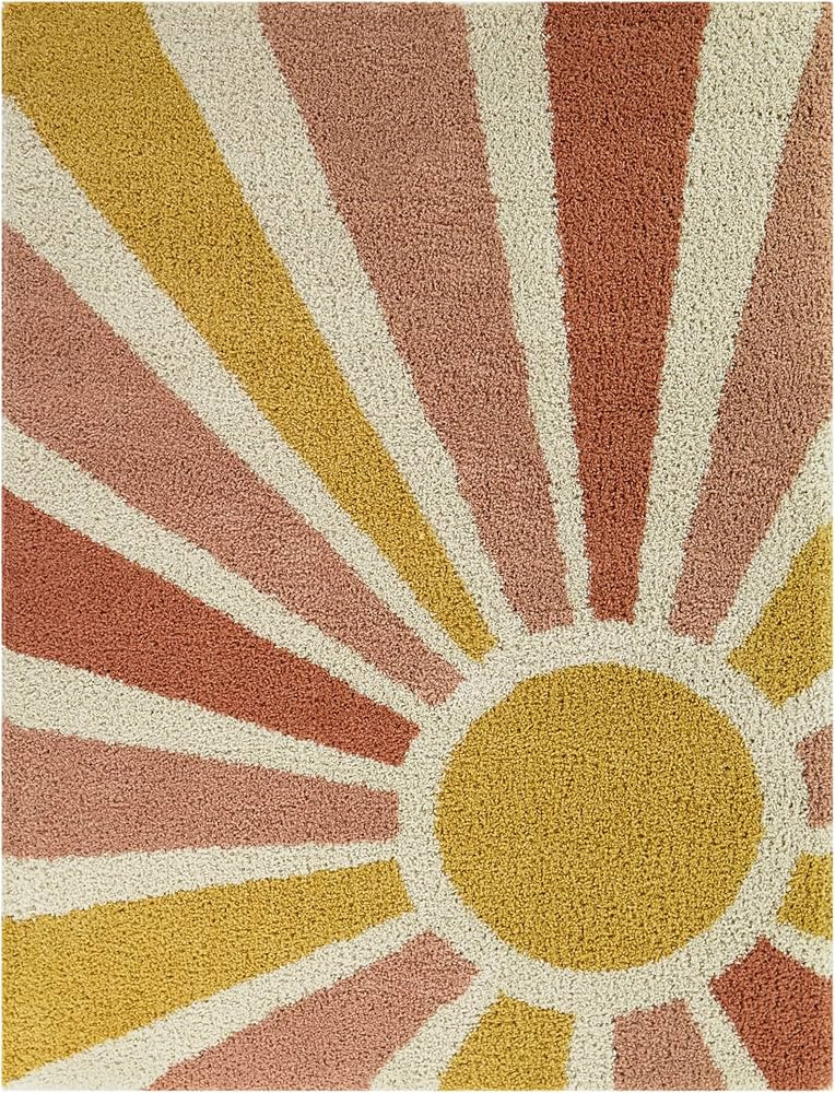 Balta Rugs Helia Geometric Sun Shag Area Rug | Amazon (US)