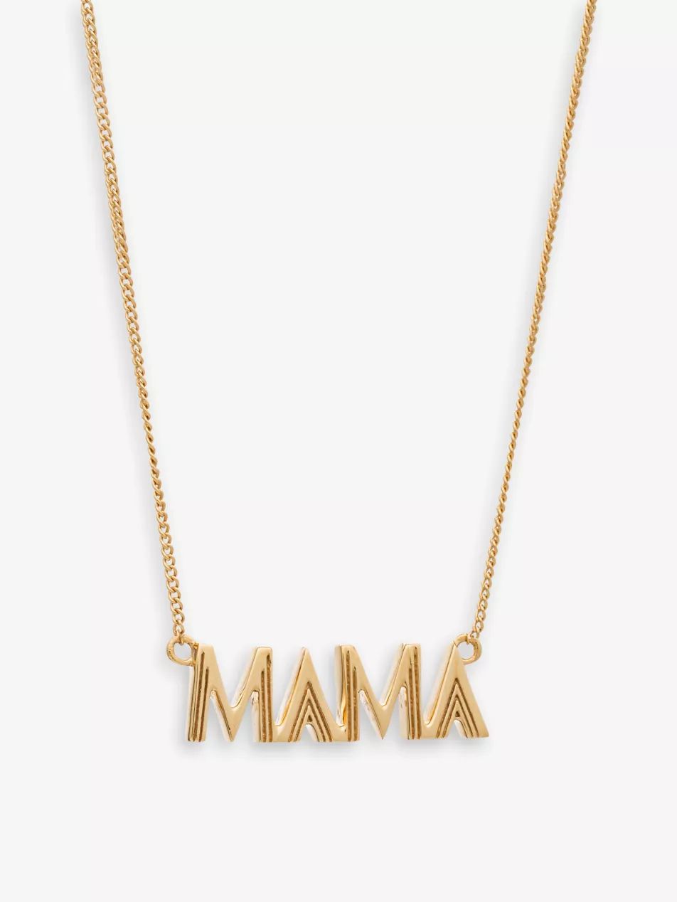 Mama 22ct yellow gold-plated sterling silver necklace | Selfridges