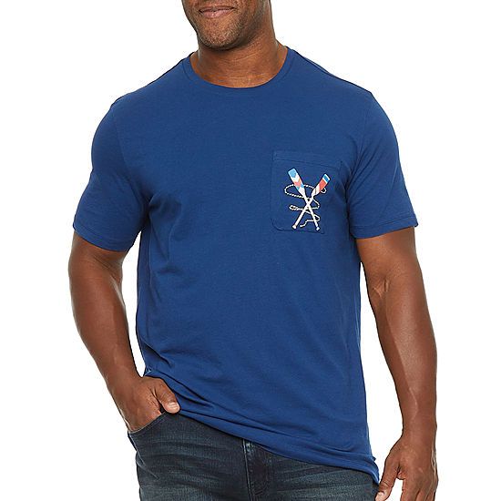 St. John's Bay Big and Tall Mens Crew Neck Short Sleeve Regular Fit Graphic T-Shirt | JCPenney