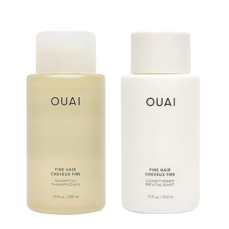 OUAI Fine Shampoo and Conditioner Set - Sulfate Free Shampoo and Conditioner for Fine Hair - Made... | Amazon (US)