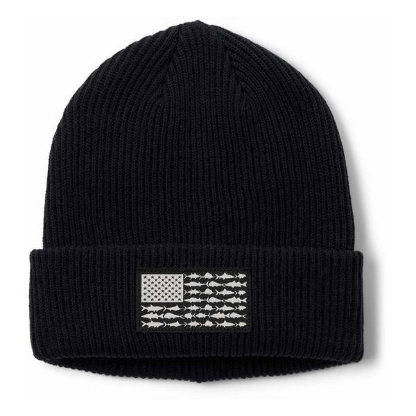 Columbia PFG Patch Beanie One Size Black Fish Flag | Scheels Sports