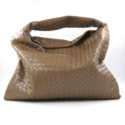 Bottega Veneta Large Hop Intrecciato Calfskin Hobo Shoulder Bag in Pinecone | eBay US