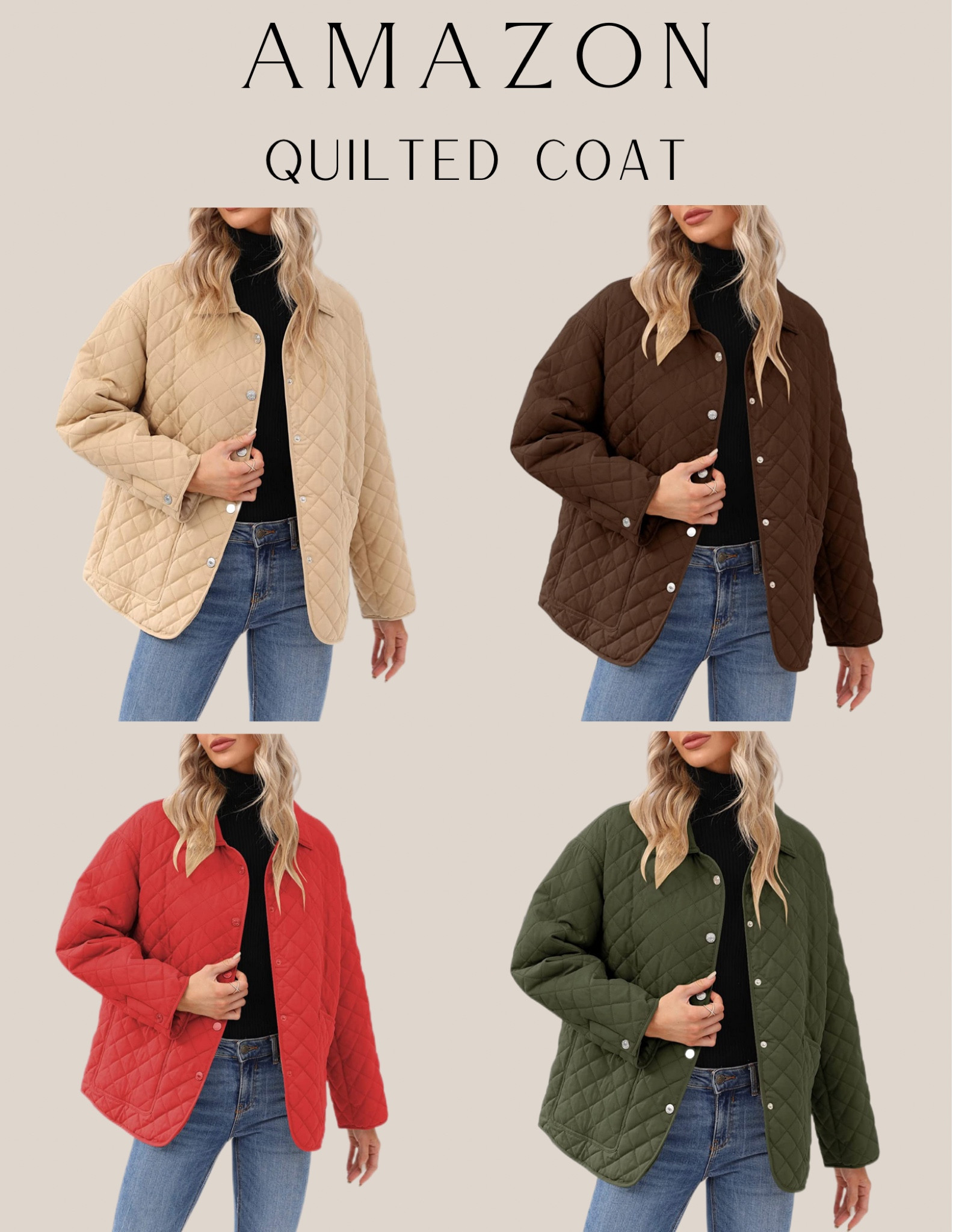Amazon quilted coat under $100! Such a great affordable jacket for Fall and it comes in 7 colors.

#LTKunder100 #LTKsalealert #LTKstyletip