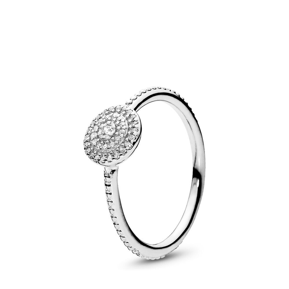 Radiant Elegance Ring, Clear CZ Sterling silver, Cubic Zirconia | Pandora (US)