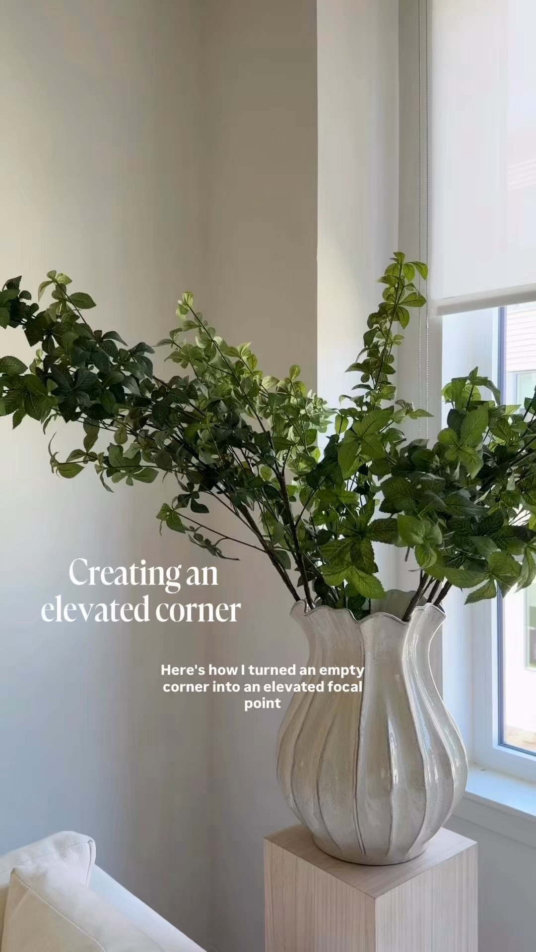 Sharing how I elevated the corner with a look for less!
