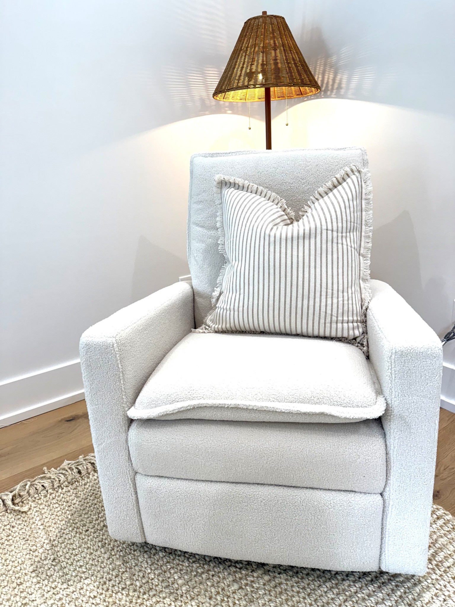 The nursery is coming together!! Here’s the link to the pillow cover and lamp! 🫶🏻

#LTKU #LTKHome