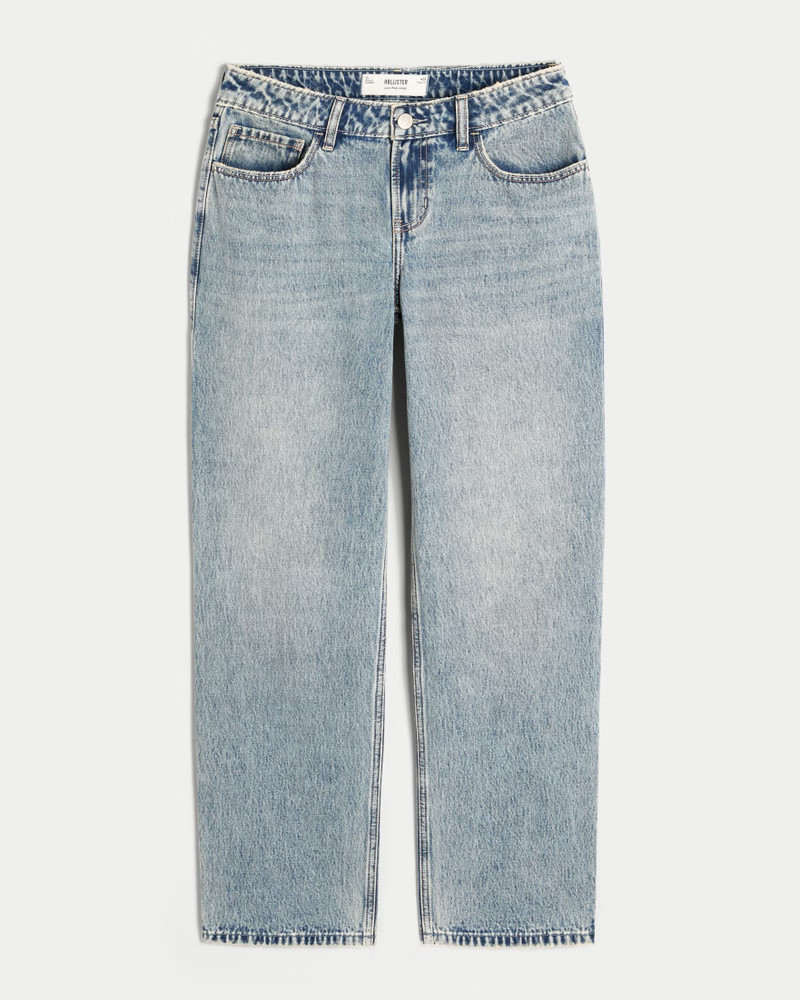 Women's Low-Rise Medium Wash Loose Jeans from Hollister | Hollister (US)