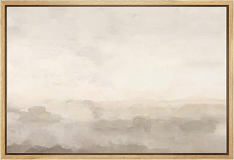 SIGNLEADER Framed Canvas Print Wall Art Contemporary Foggy Mountain Abstract Nature Wilderness Il... | Amazon (US)