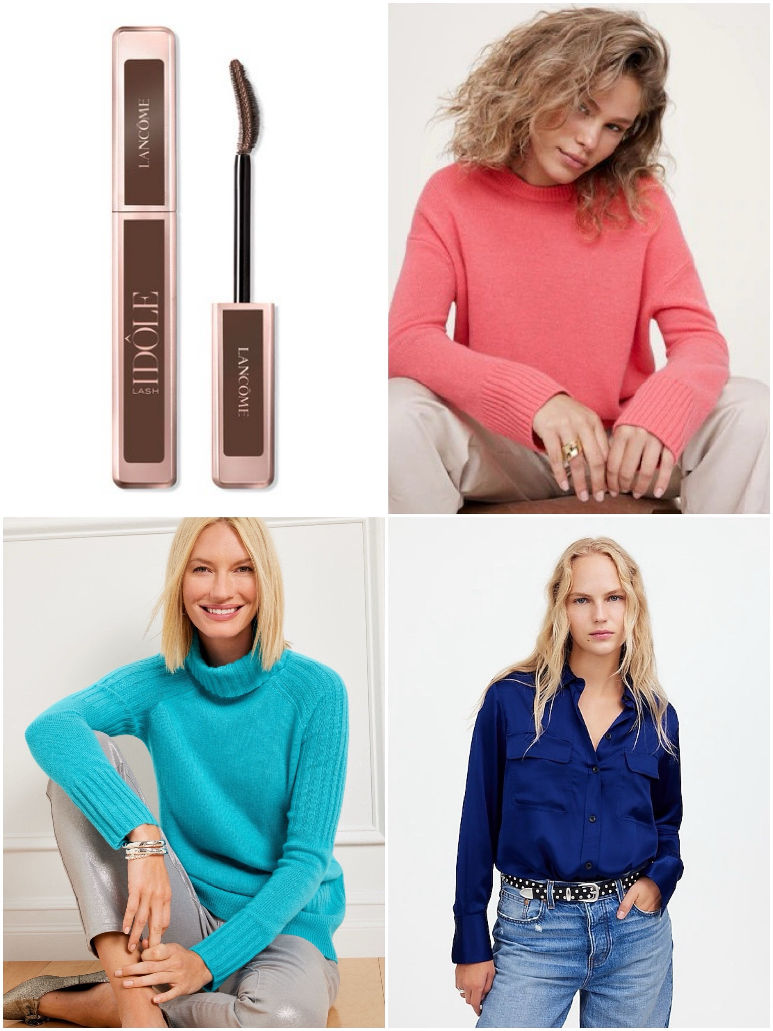 Last week’s favorites:
This new Lancôme IDÔLE Lash brown mascara is a fav of yours as it is mine! I love not having to curl my lashes before application. I’ve experienced no clumps or flakes!

Colorful sweaters are here! This warm pink from Banana Republic and beautiful aqua from Talbots were your favs this week. 

Bright Navy is always a good idea. Madewell has some beautiful pieces and they are on sale through LTK. This shirt was your fav this week. It would look great with a suit, skirt, or jeans. 

#createdcolorful #createdcolorfulspring #hocspring #tcispring #pcaspring #lightspring #warmspring #truespring #brightspring #clearspring #paintboxspring #bluespring

#LTKBeauty #LTKxMadewell #LTKSaleAlert