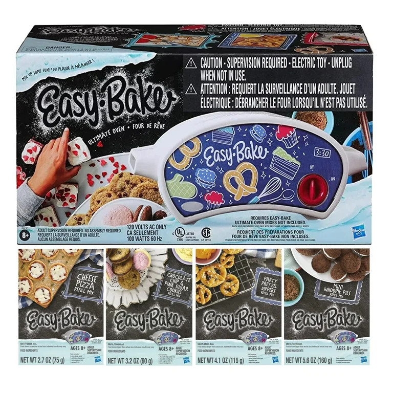 Easy Bake Ultimate Oven Baking Bundle, 4 Mixes, Ages 8+, Multi-Color - Walmart.com | Walmart (US)