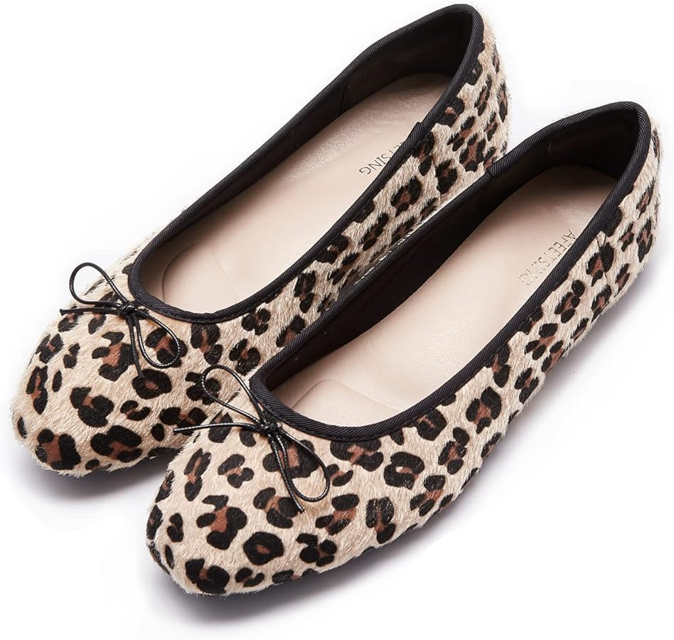 Women's Round Toe Ballet Flats Comfortable Bow Dressy Flats Shoes for Women | Amazon (US)