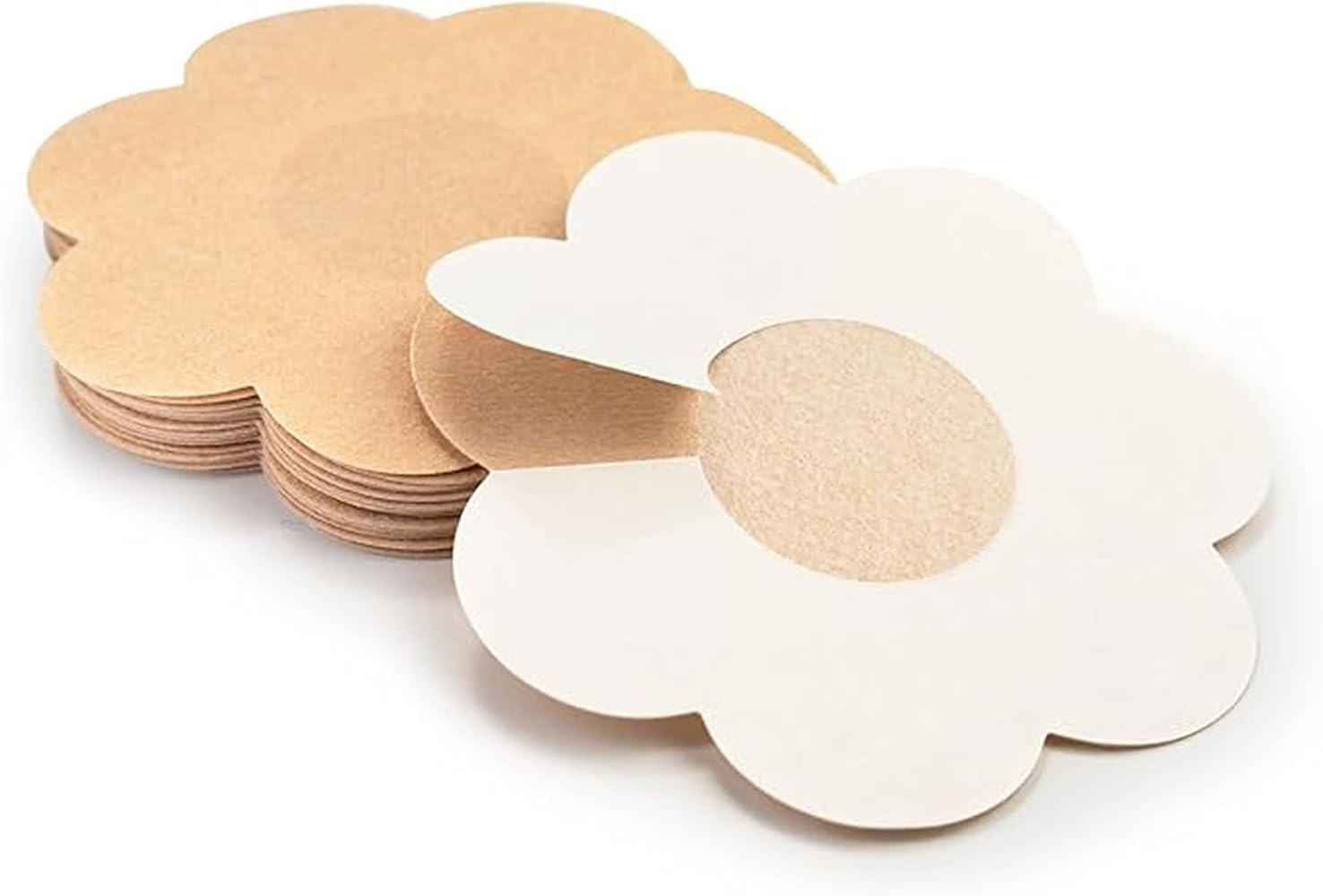 QueenVibes Disposable Nipple Covers, 40 Pcs No Show Pasties for Women Beige | Amazon (US)