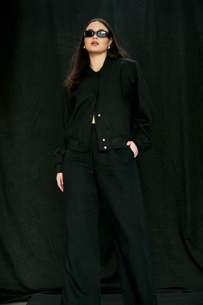 Linen-blend Pull-on Pants - Black - Ladies | H&M US | H&M (US + CA)