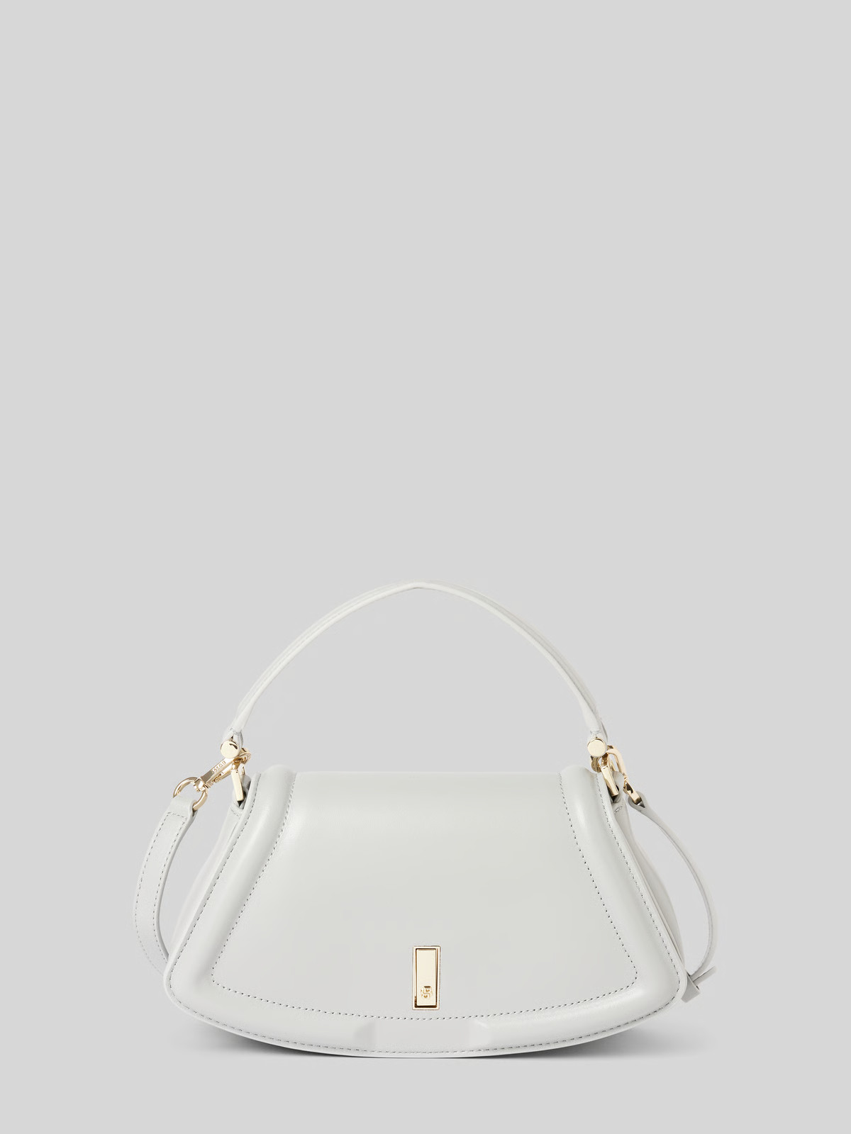 Handtasche mit Label-Detail Modell 'Ariell' in hellgrau | Peek & Cloppenburg* Düsseldorf DE