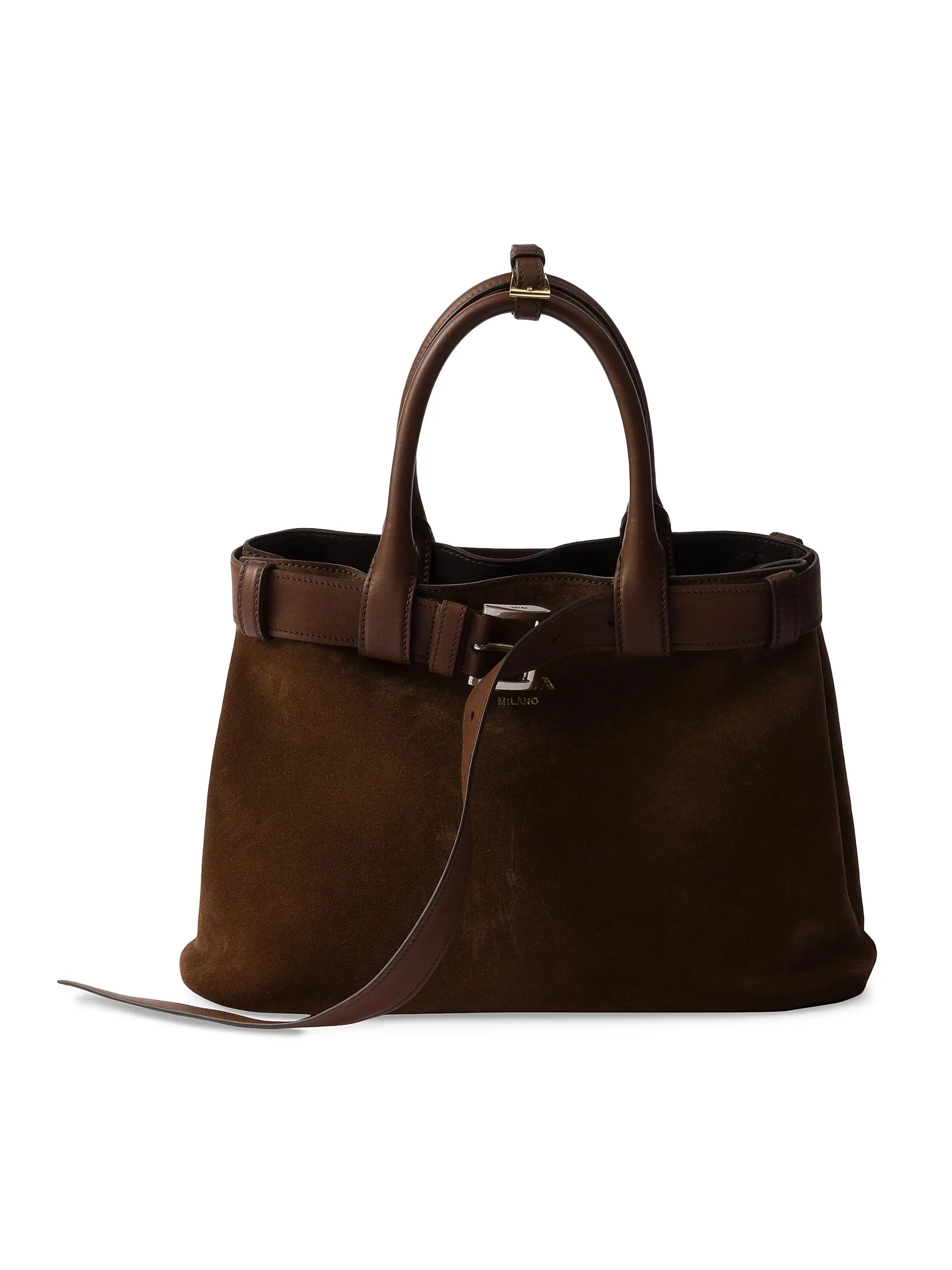 Medium Buckle Suede Bag with Belt | Saks Fifth Avenue