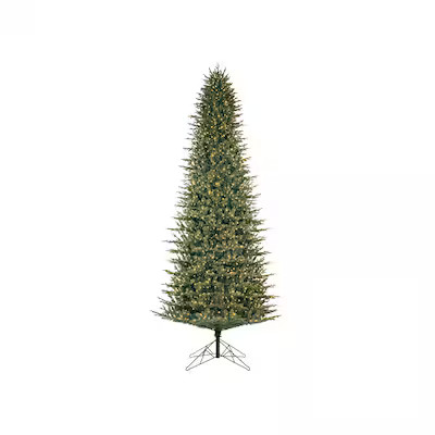 GE 12-ft Montana fir Pre-lit Artificial Christmas Tree with White LED Lights Lowes.com | Lowe's