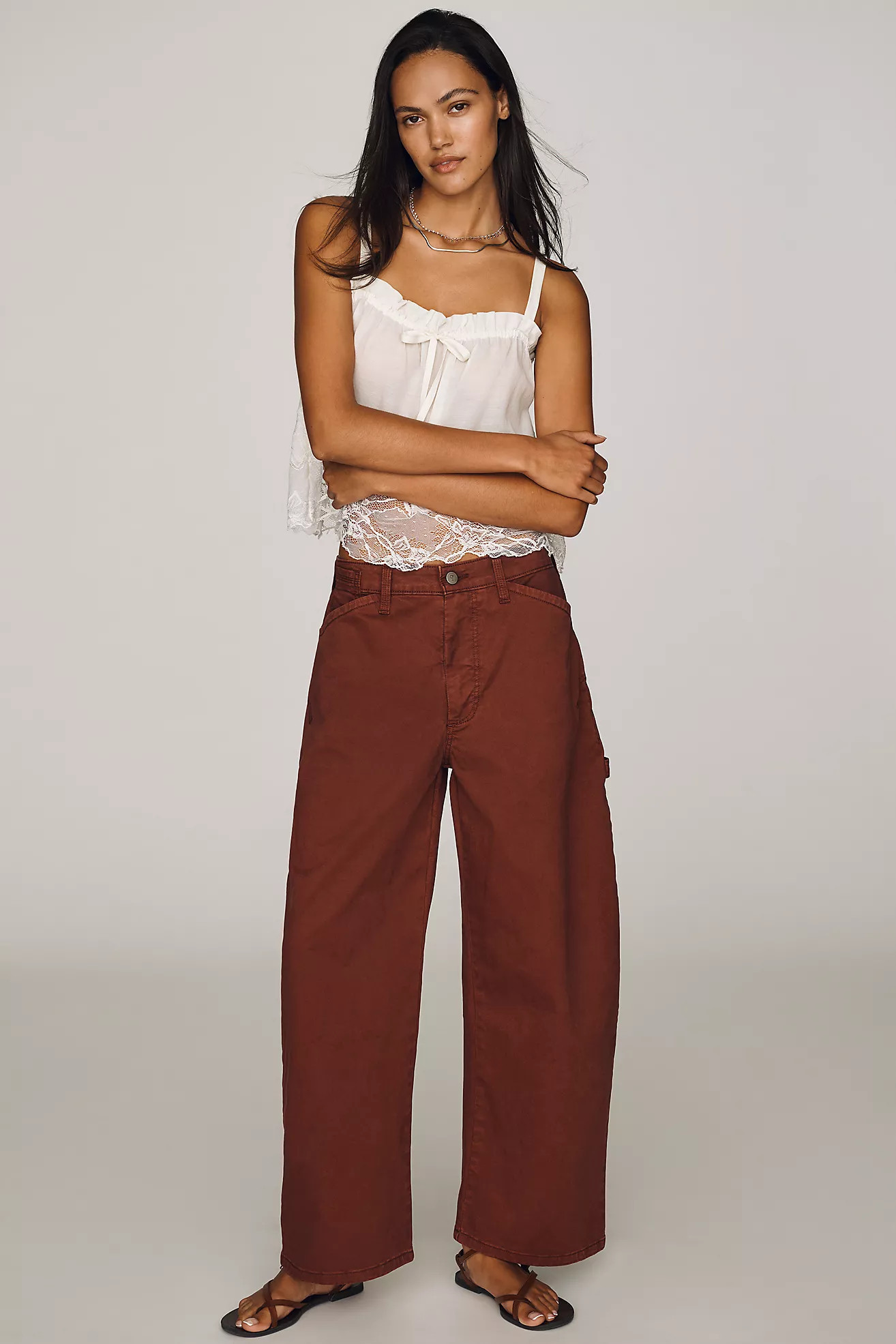 Pilcro Kayden Full Length Utility Barrel Pants | Anthropologie (US)