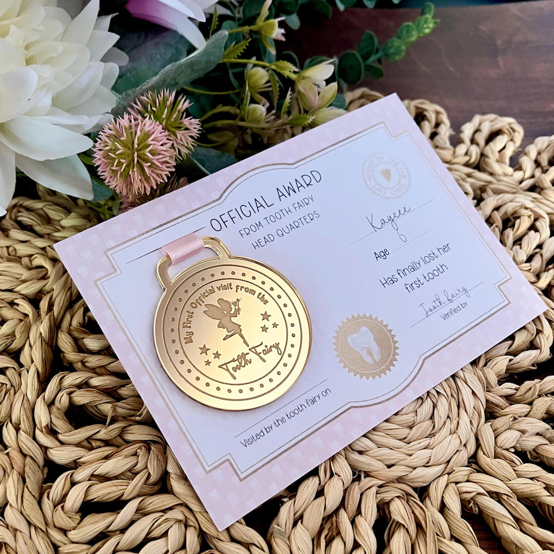 Tooth Fairy Medal, Girls and Boys First Tooth Gift, Lost Tooth - Etsy | Etsy (US)