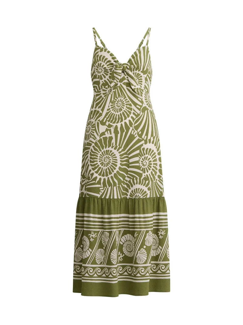 Sofia Jeans Women's and Women's Plus Tie Front Maxi Dress, Sizes XS-4X | Walmart (US)