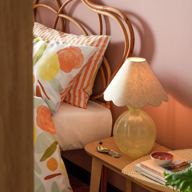 Habitat Estella Glass Table Lamp - Green | Habitat UK