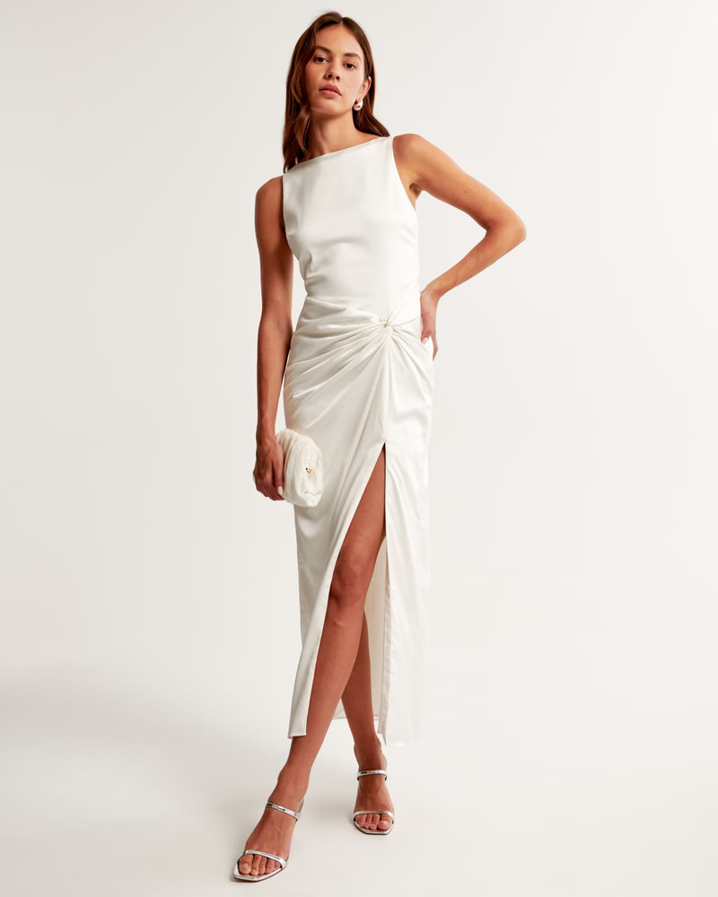 Draped Skirt Maxi Dress | Abercrombie & Fitch (US)