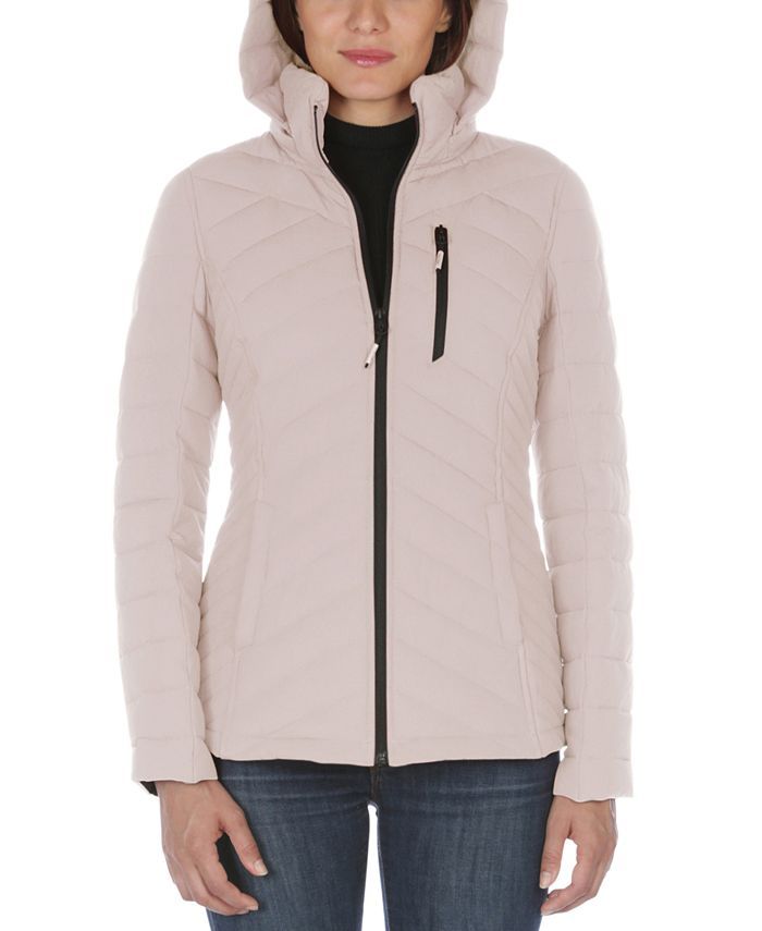 Nautica Women's Hooded Stretch Packable Puffer Coat, Created for Macy's & Reviews - Coats & Jacke... | Macys (US)