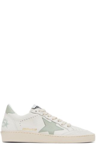Golden Goose - SSENSE Exclusive White & Green Ball Star Sneakers | SSENSE