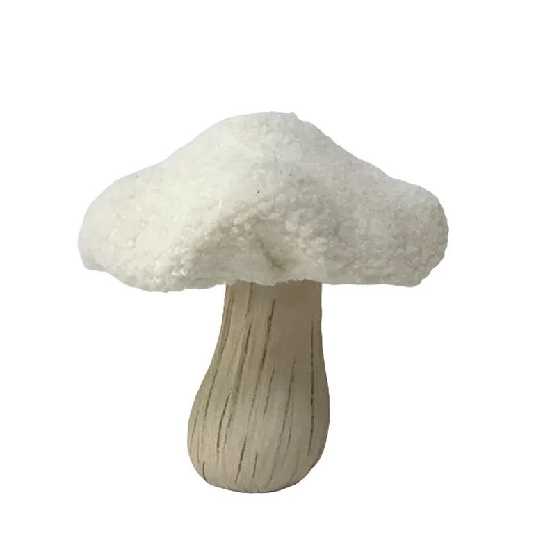 6-inch Cream Sherpa Mushroom Decor, Way to Celebrate | Walmart (US)