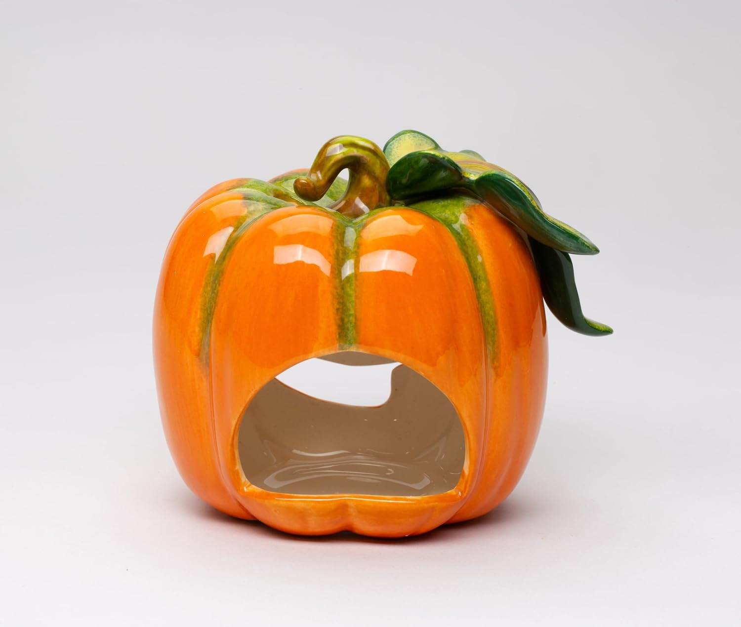 Fine Ceramic Jack-O-Lantern Pumpkin Design Tea Light Candle Holder, 5" L | Amazon (US)