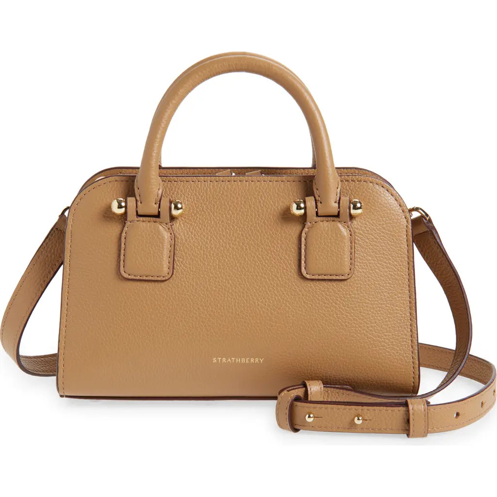 Strathberry Mini Georgia Leather Tote in Caramel at Nordstrom | Nordstrom