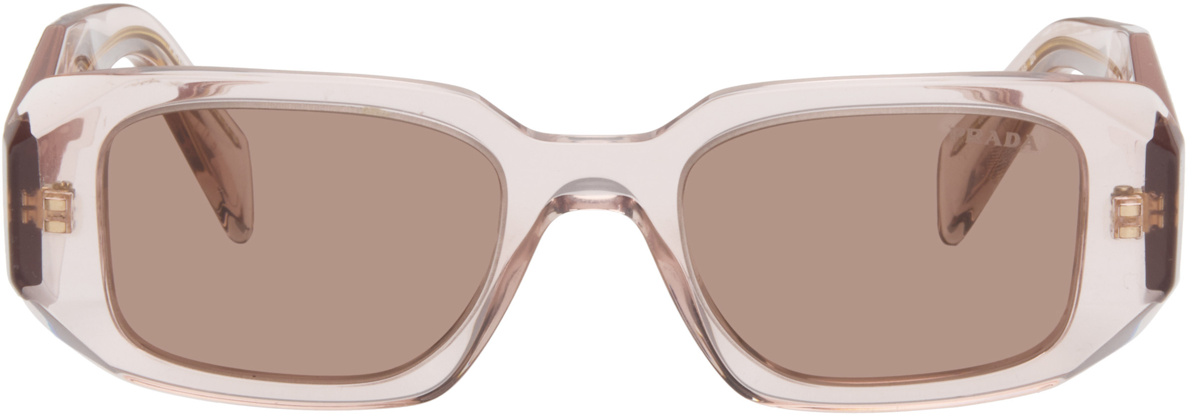 Prada Eyewear Pink 'Prada Symbole' Sunglasses | SSENSE