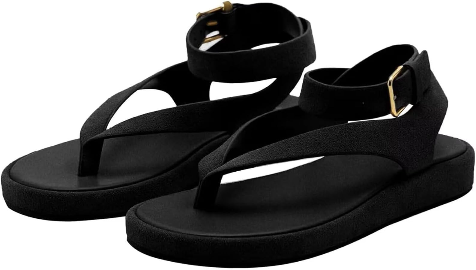 Agodor Women's Ankle Strap Flat Sandals Summer Flip Flop Slides Thong Sandals for Women Strappy F... | Amazon (US)
