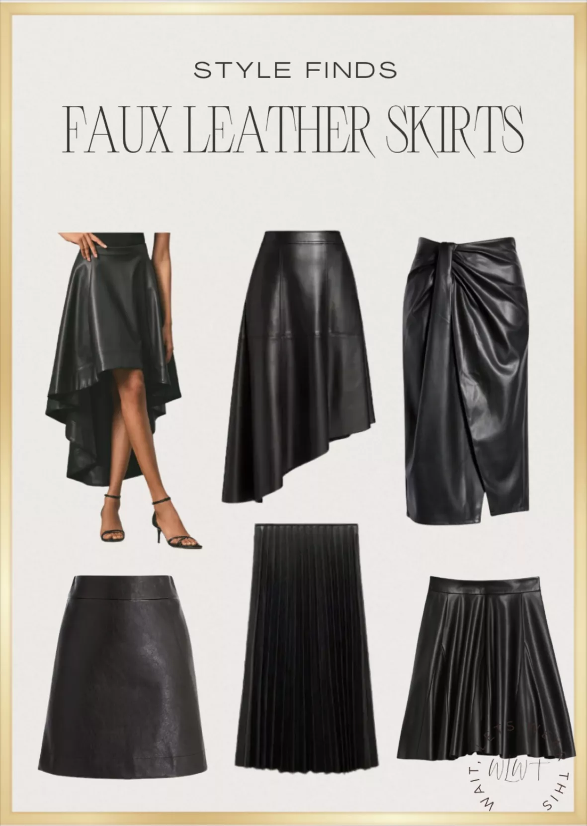 Faux Leather Skirts, Leather Look Skirts