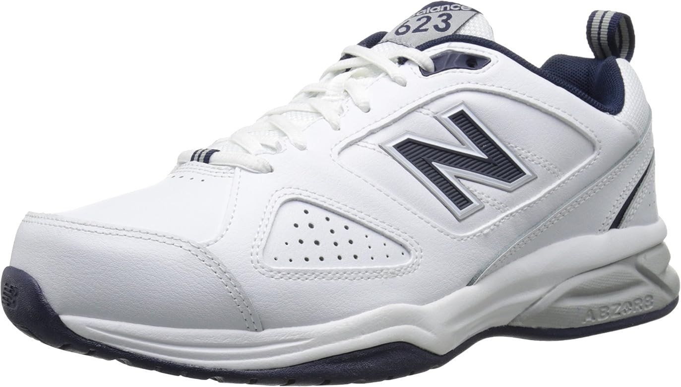 Amazon.com | New Balance Men's 623 V3 Casual Comfort Cross Trainer, White/Navy, 11 | Fitness & Cr... | Amazon (US)
