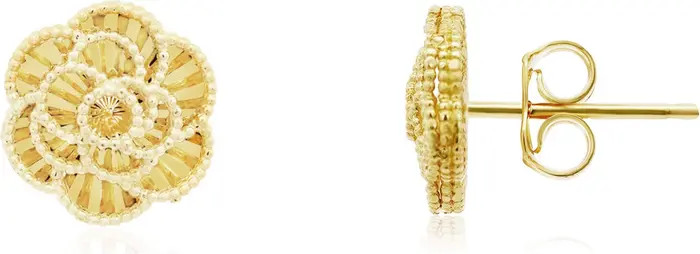 The Lovery Fine Jewelry Gold Rose Stud Earrings | Nordstrom | Nordstrom