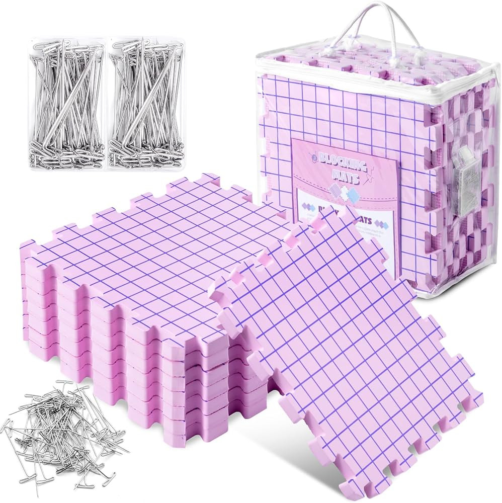 Opstin Knitting Blocking Mats and Pins, Blocking Mats for Knitting & Crochet Projects, Extra Thic... | Amazon (US)