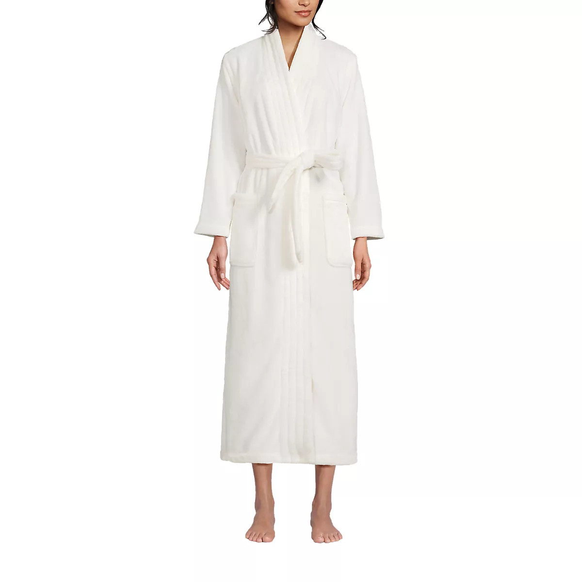 Women's Cozy Plush Long Wrap Robe | Lands' End (US)