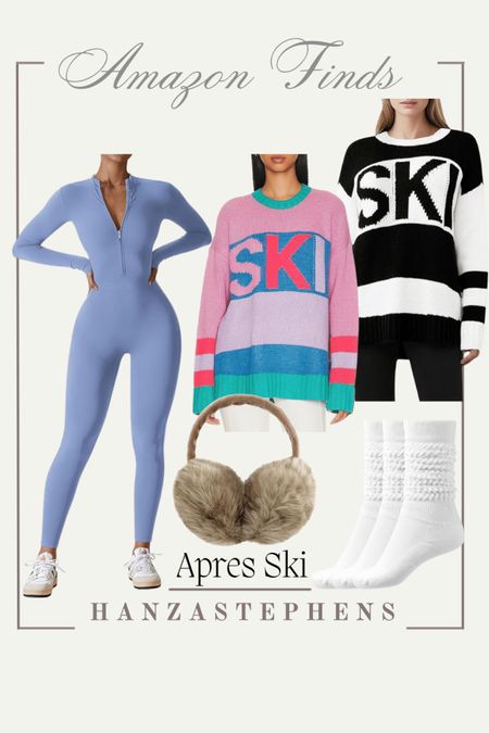 Apres ski! Enjoy yourself on the mountain this year with some of these adorable finds. I’m loving these oversized Ski sweaters from Amazon 