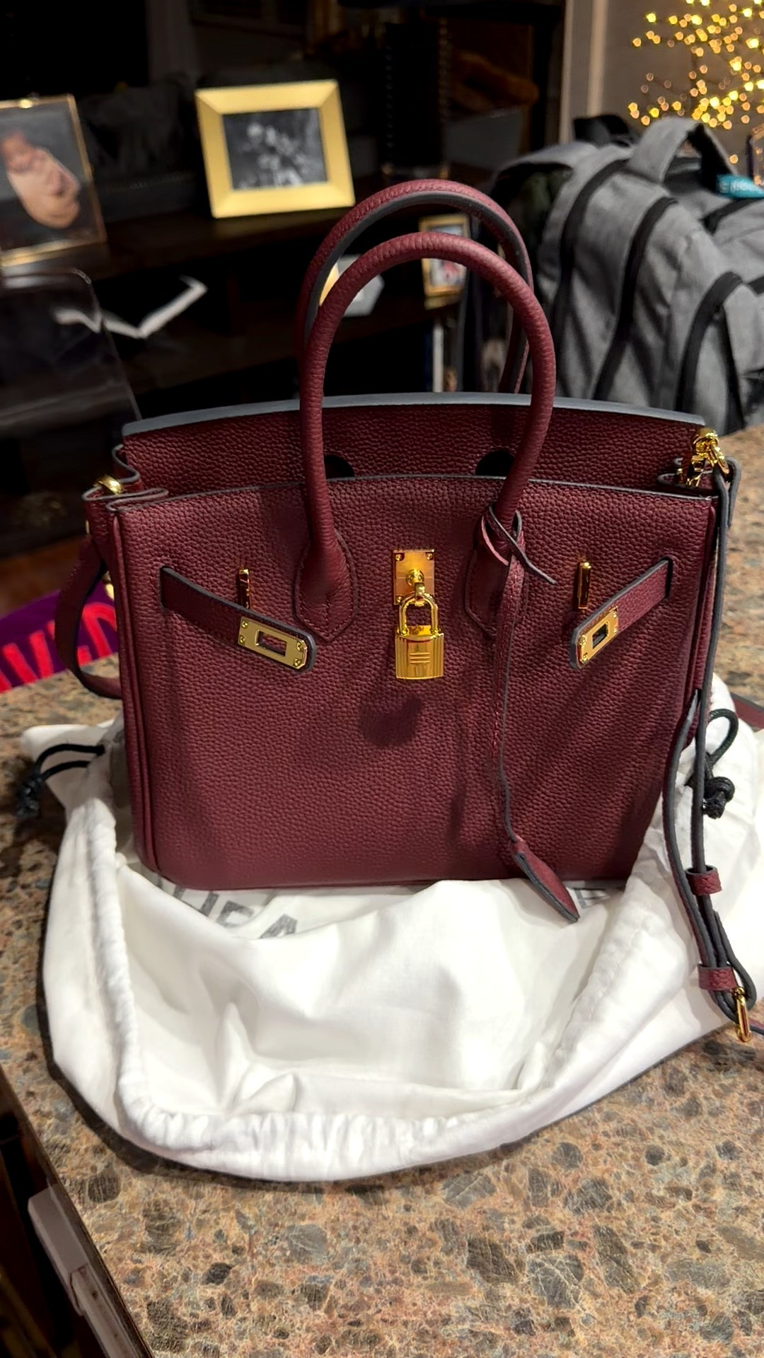 I can’t link here, bag is from The Vault Label. This color is so good, I need to find a matching lipstick 💄

#LTKmomlife #LTKSeasonal