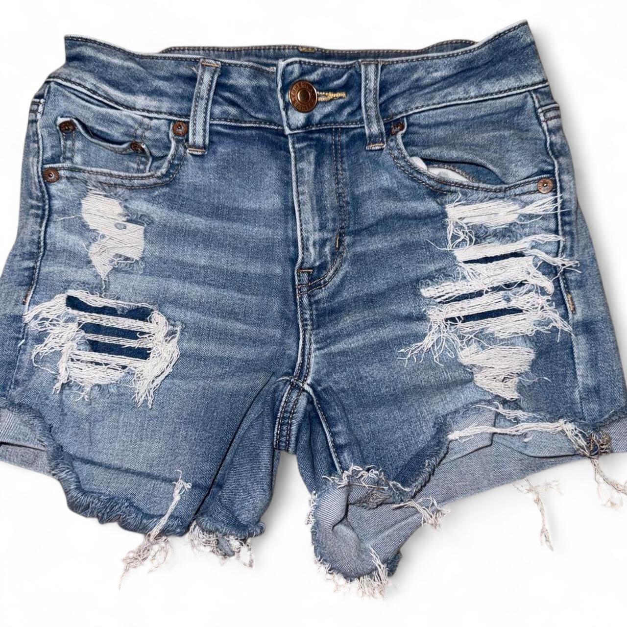 American Eagle Outfitters blue denim shorts... | Depop | Depop US