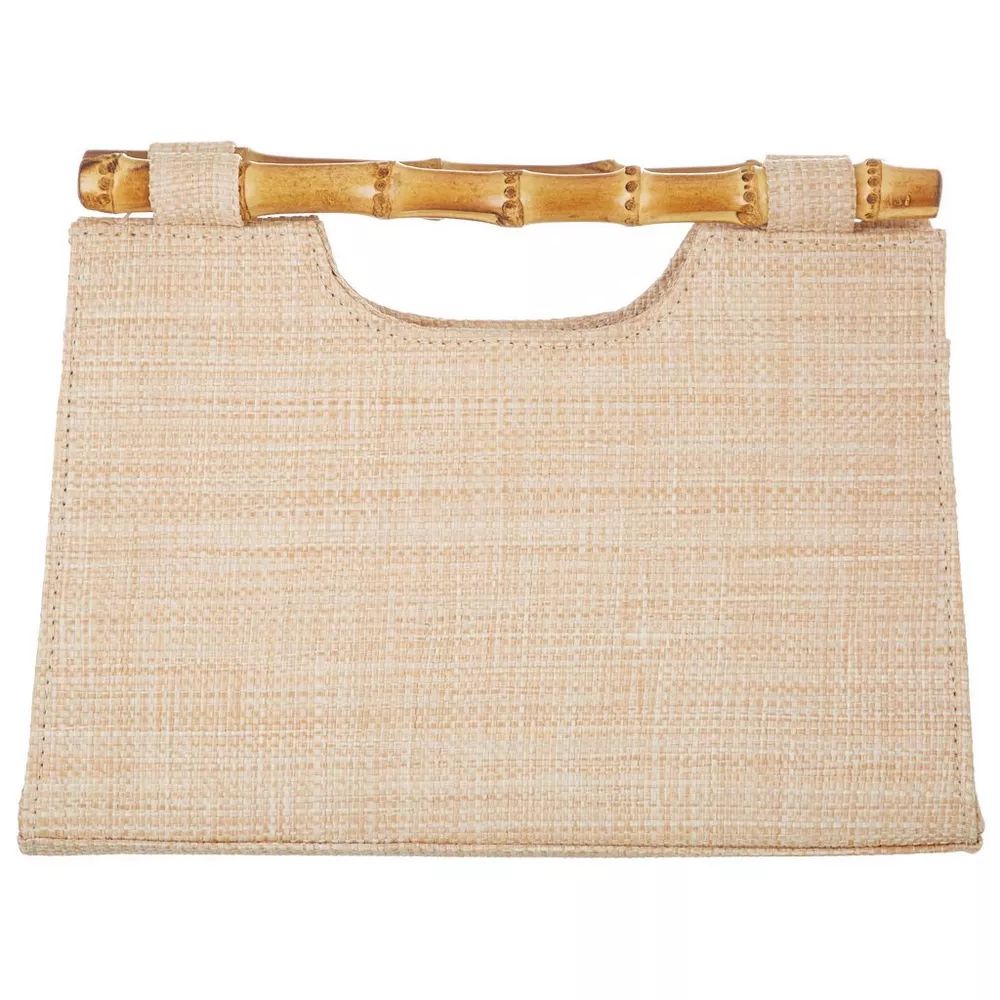 Woven Straw Bamboo Handle Clutch | Bealls