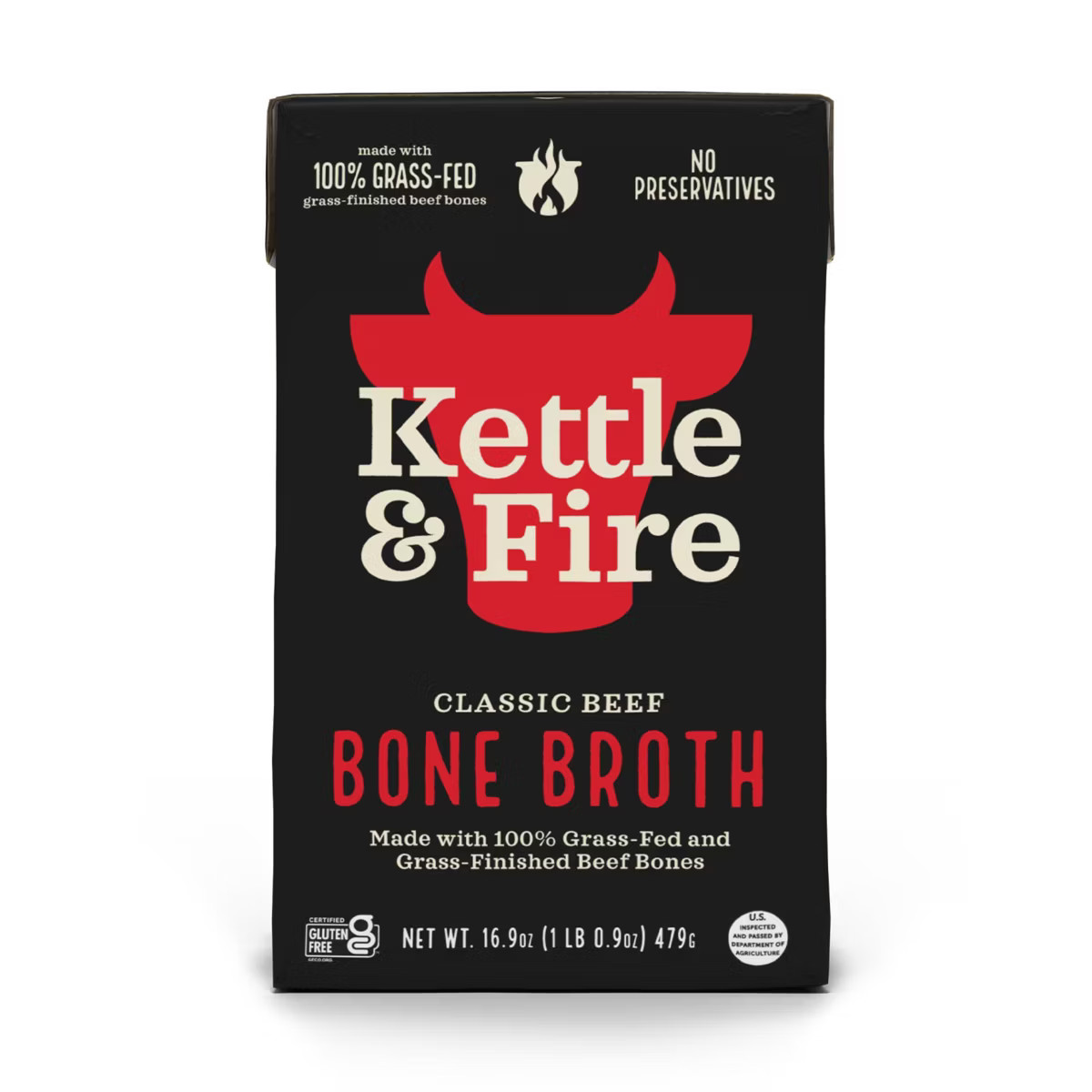 Kettle & Fire Gluten Free Beef Bone Broth - 16.9oz | Target