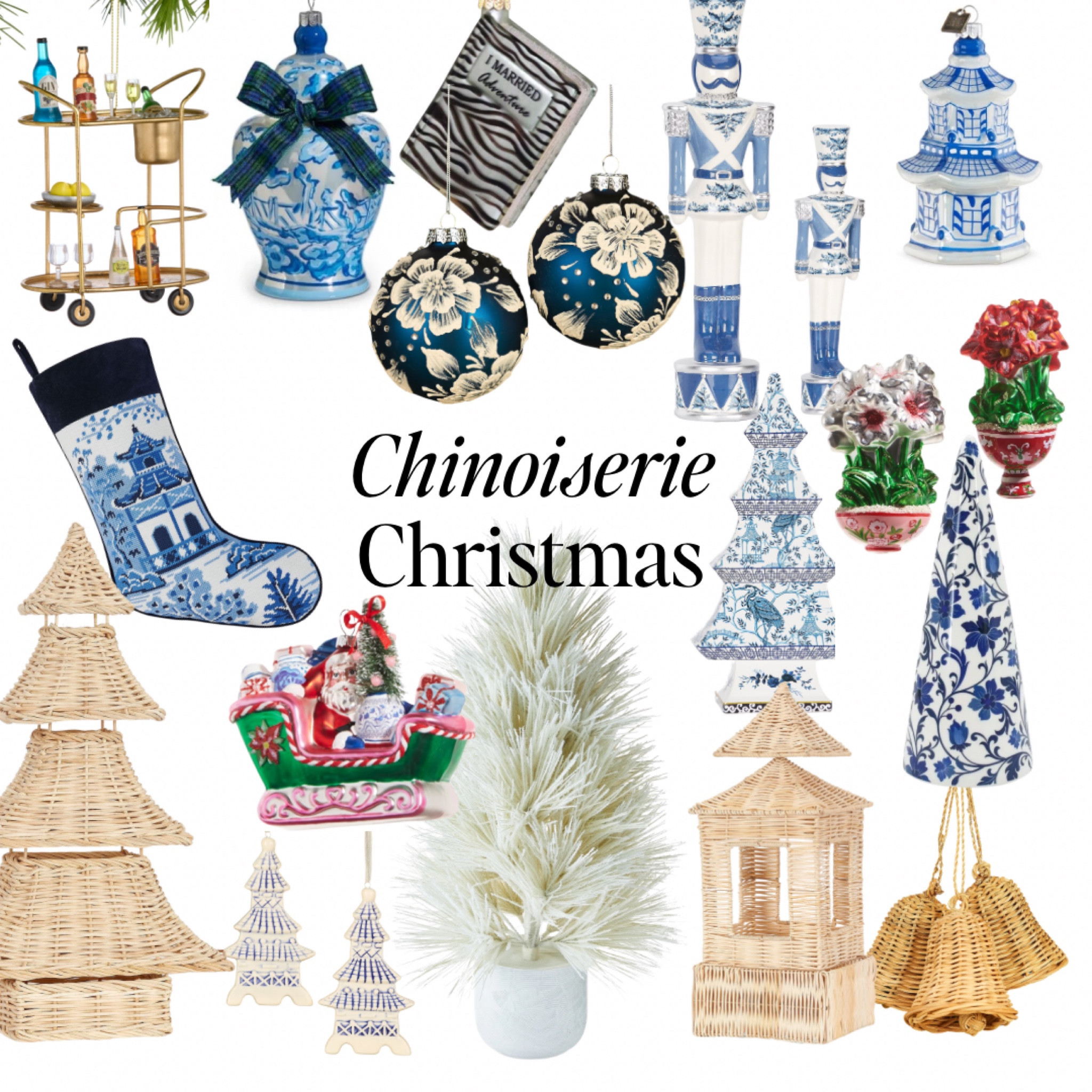 Calling all Blue and White lovers! Chinoiserie Christmas finds that won't break the bank. 

A few Amazon finds and some assorted finds at Walmart, Dillard's and more! 

Chinoiserie decor, blue and white home decor, Christmas inspo, holiday decor, ornaments, grandmillenial, traditional Christmas, palm beach style Christmas, coastal holiday decor, rattan trees


#LTKFindsUnder50 #LTKHome #LTKHoliday
