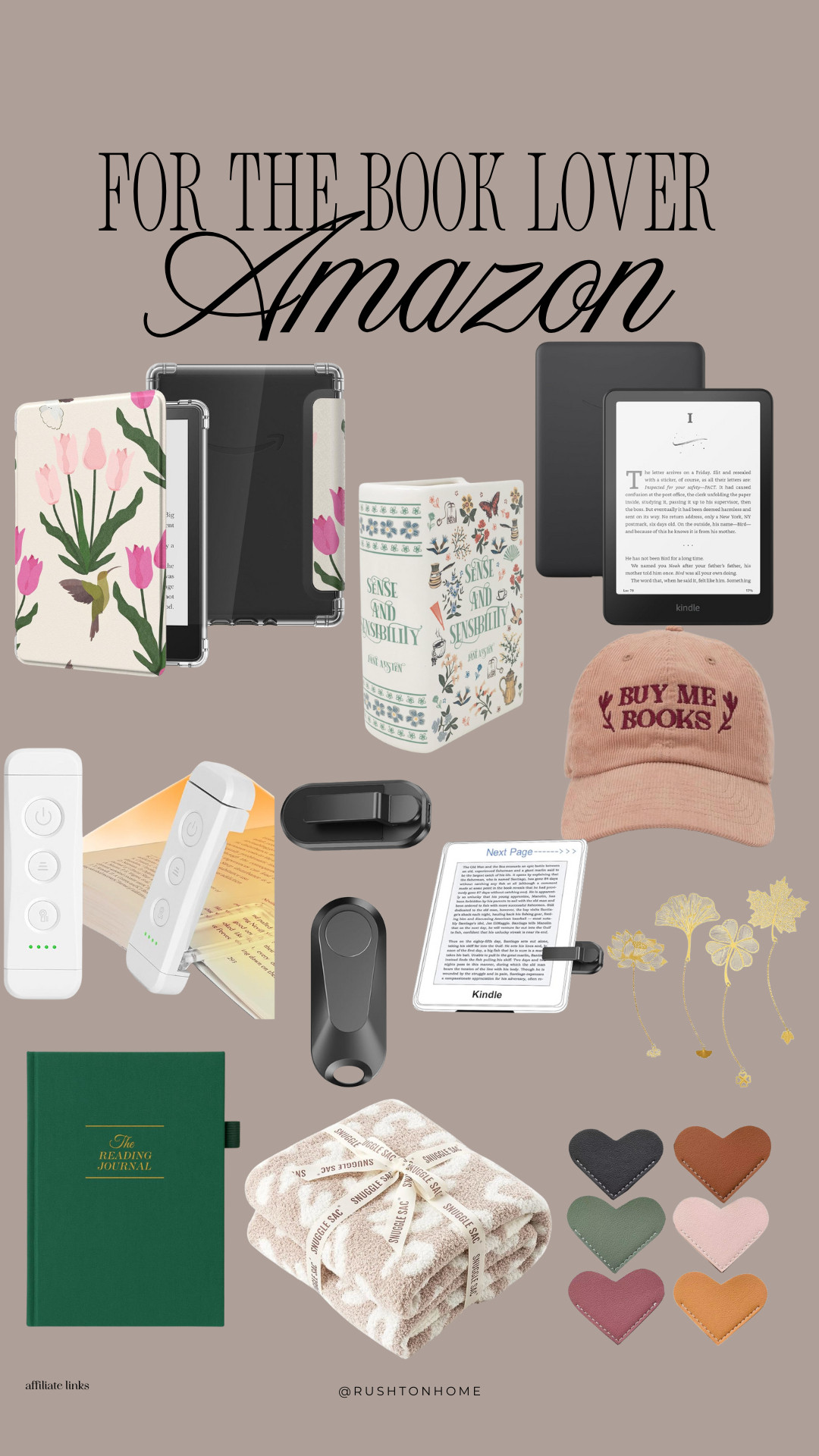 Amazon Gift Guide for the Book Lover, book lover gifts, reader gift ideas, kindle accessories, kindle case floral, book page holder, reading light amazon, digital bookmark, buy me books hat, reading journal, cozy blanket amazon, page turner remote, bookish gifts, book lover essentials, amazon gifts for readers, classic book cover case 

 #LTKGiftGuide #LTKHoliday #LTKSeasonal