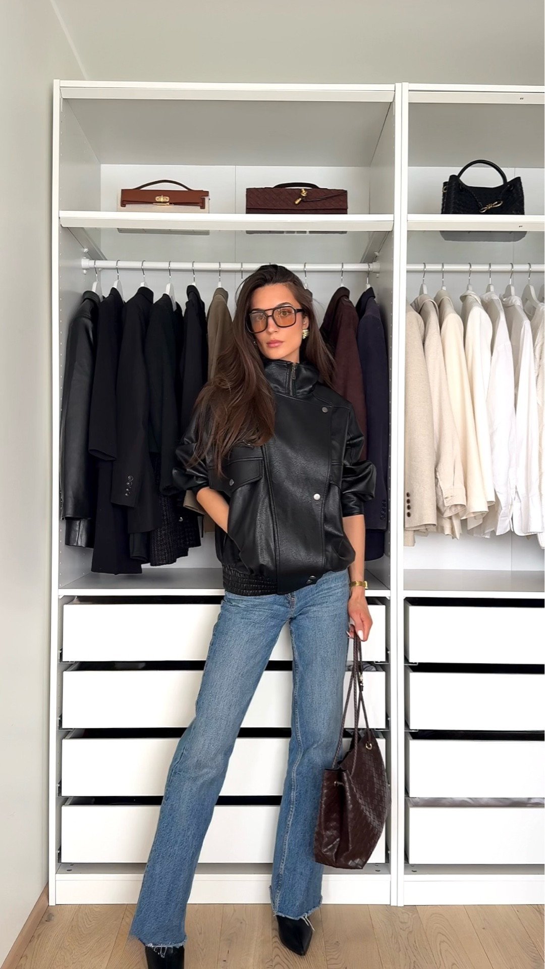 Spring outfit 2036 Black leather jacket with blue straight jeans and black heel boots.


#LTKootd #LTKSeasonal #LTKgrwm