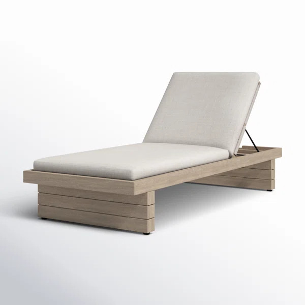 Davie Outdoor Teak Chaise Lounge | Wayfair North America