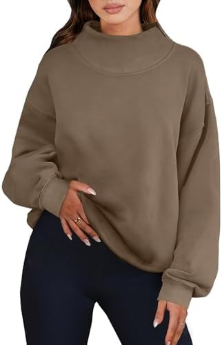 ANRABESS Womens Oversized Sweatshirts Turtleneck Pullover Long Sleeve Hoodies Tops 2025 Fall Fash... | Amazon (US)