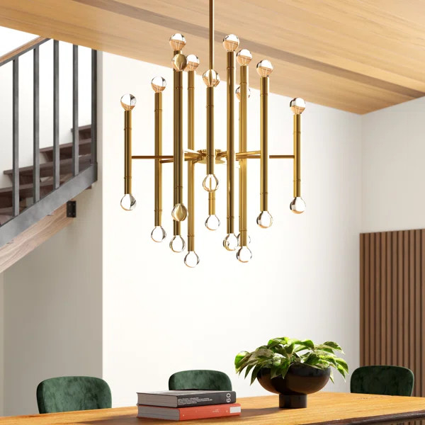 Azuela 24 - Light Sputnik Modern Linear Chandelier | Wayfair North America